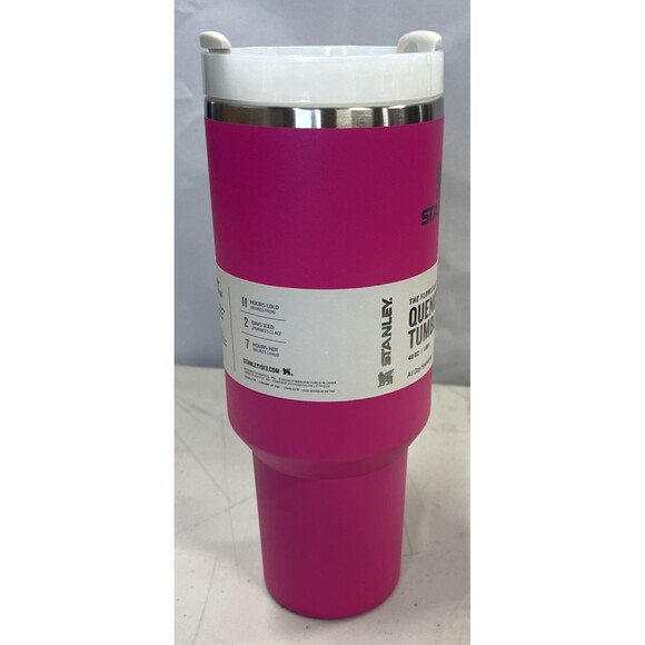 Stanley 40oz Quencher H2.0 FlowState Tumbler Rose Red Pink Sealed Cup NEW - Picture 6 of 8